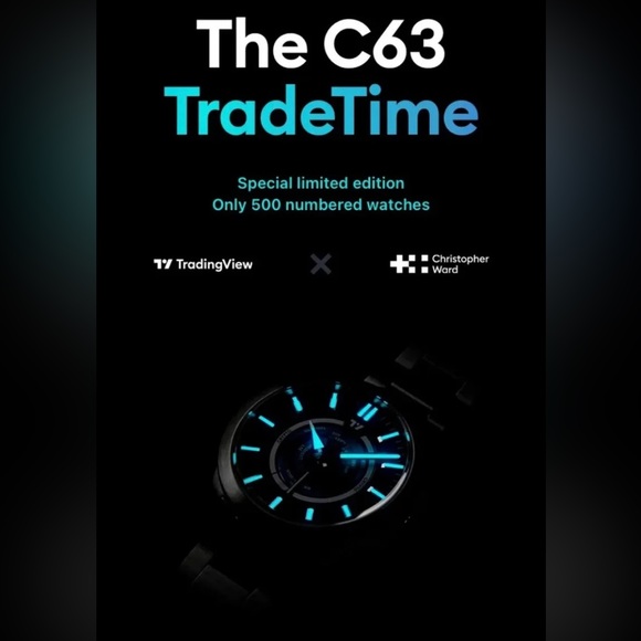 C63 TradeTime Mens Steel Watch - Christopher Ward x TradingView [Limited to 500] - Picture 5 of 10